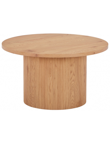 Vista rundt sofabord i MDF og egetræsfinér H45 x Ø80 cm - Eg