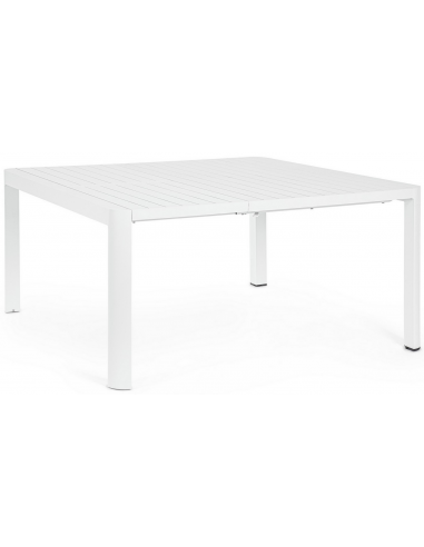 KIPLIN Havebord med udtræk i aluminium 97 - 149 x 149 cm - Hvid