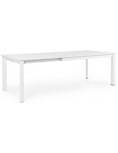 KONNOR Havebord med udtræk i aluminium 160 - 240 x 100 cm - Hvid