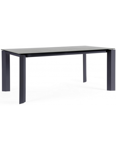 Otavio havebord i aluminium og keramisk glas 180 x 95 cm - Antracit/Mørkegrå