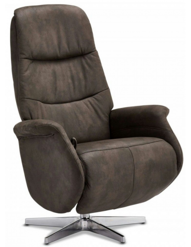 ALTA Lænestol med vippefunktion i polyester H114 cm - Krom/Taupe