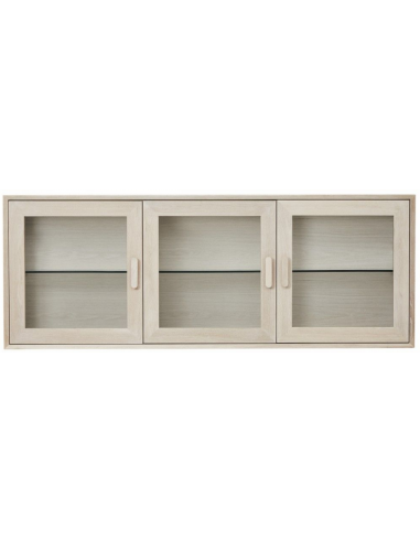 PORT Vægkabinet i MDF og egetræsfinér H60 x B160 cm - Hvidolieret eg