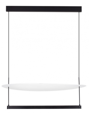 DIONA Langbordspendel i stål og aluminium B80 cm 1 x 55W LED - Mat hvid/Mat sort