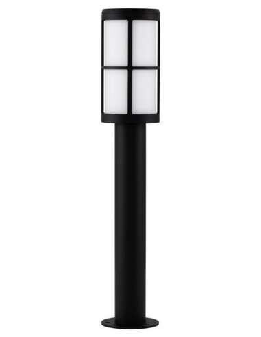 STONE Udendørs bedlampe i aluminium H65 cm 1 x E27 - Mat sort/Hvid