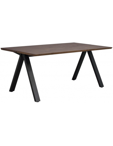 Rowico Carradale spisebord i metal og egetræ 170 x 100 cm - Sort/Brun