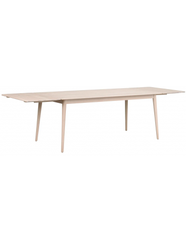 Rowico Tyler spisebord med tillægsplader i egetræ 180 - 280 x 90 cm - White wash