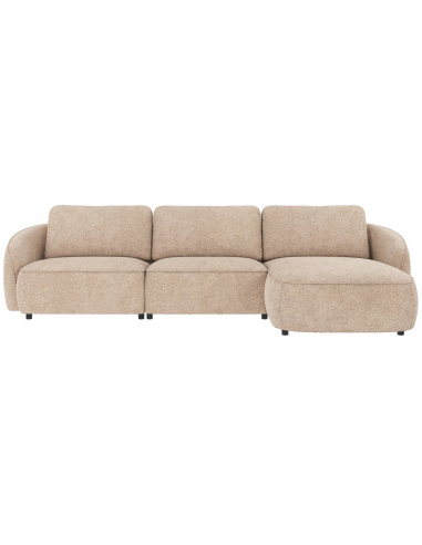 Rowico Norris højrevendt chaiselong sofa i polyester 319 x 162 cm - Sort/Lys beige