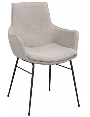 Lowell 2 x Spisebordsstole i polypropylene H86 cm - Sort/Grå