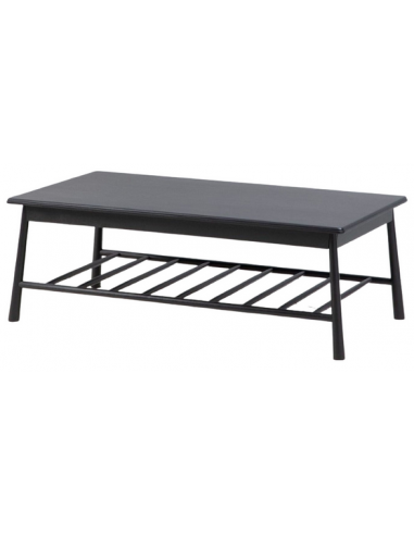 Sofabord i egetræ og egetræsfinér H42,5 x B120 x D65 cm - Sort