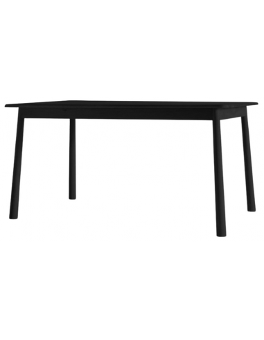 Spisebord i egetræ og egetræsfinér H75 x B150 x D90 cm - Sort