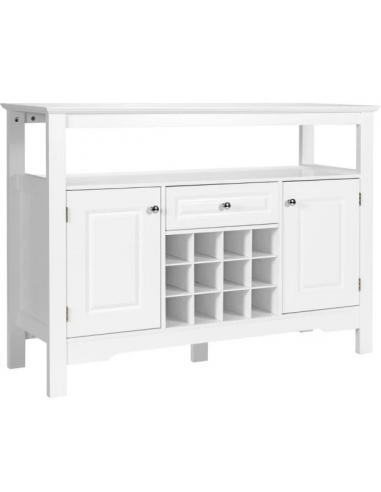 Køkken skænk i MDF og hårdtræ H82,5 x B117 x D40,5 cm - Hvid