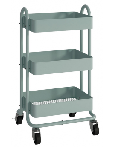 PYHA Serveringsvogn i metal H78,5 x B46 x D35 cm - Mintgrøn