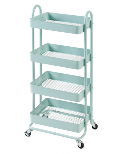 PYHA Serveringsvogn i metal H103,5 x B46 x D35 cm - Mintgrøn