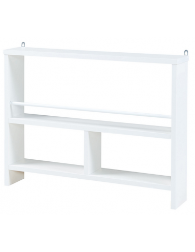 PITE Væghylde i møbelplade og metal H45 x B60 x D10,5 cm - Hvid