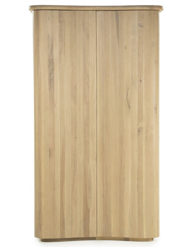 JOSH Vitrineskab i egetræ og egetræsfinér H215 cm - Eg