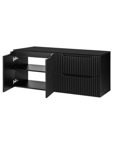 SKELBO Underskab til håndvaske i MDF og møbelplade B160,4 x D40 cm - Sort