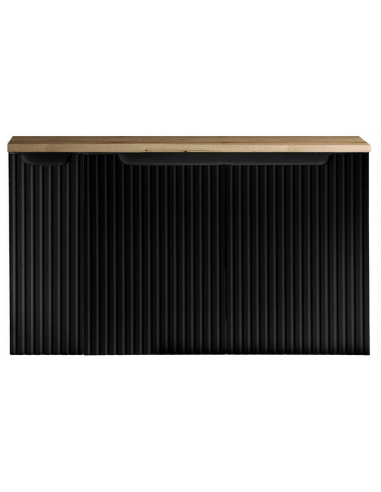 SKELBO Underskab til håndvaske i MDF og møbelplade B100,4 x D40 cm - Sort/Vild eg