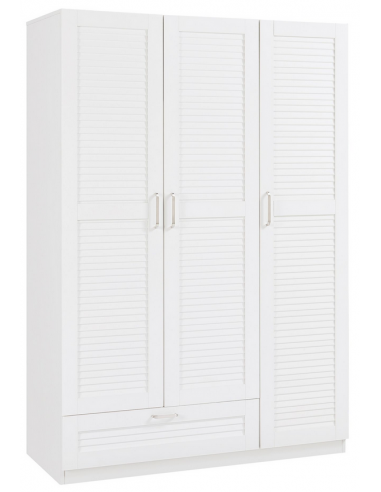 Finni klædeskab i MDF og møbelplade H176 x B120 x D52 cm - Hvid