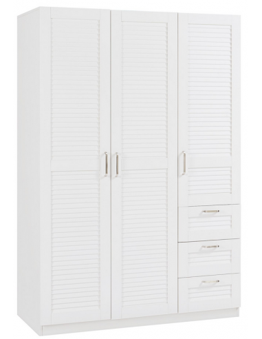 Finni klædeskab i MDF og møbelplade H176 x B120 x D52 cm - Hvid