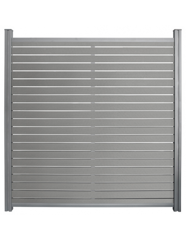 Komplet WPC Havehegn i aluminium og komposit H185 x B180 cm - Mørkegrå