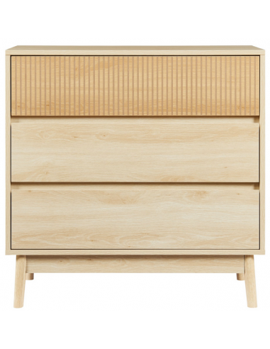 KRONA Kommode i fyrretræ og MDF H79,5 x B80 x D40 cm - Eg