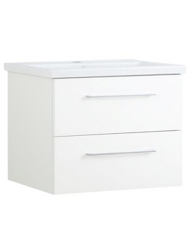 NEVADA Komplet væg badmiljø i MDF og keramik H54 x B70 cm - Hvid