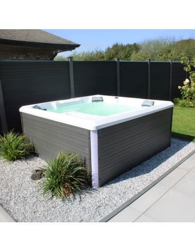 STREAM BIG Udendørs spa med trappe og termodække 207 x 207 cm
