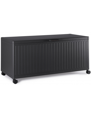 OCEAN Hyndeboks i aluminium og stål H70 x B164,8 x D72 cm - Charcoal