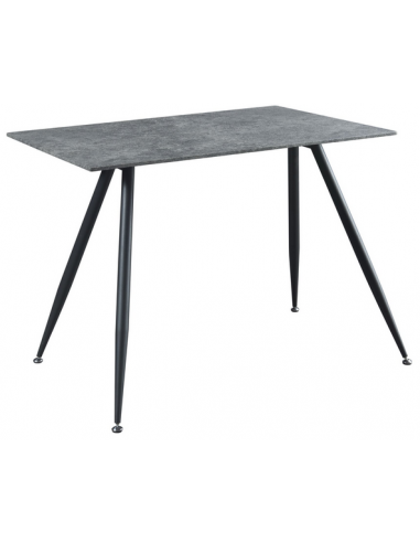 TJAR Spisebord i stål og MDF H75 x B120 x D70 cm - Sort/Betongrå