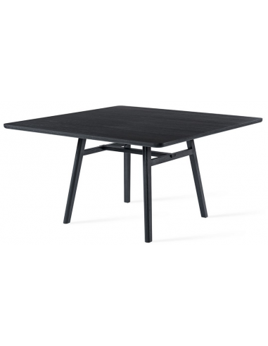 SURNU Firkantet spisebord i egetræsfinér 140 x 140 cm - Sort