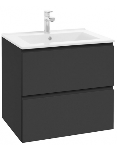 RENO Komplet badmiljø i MDF og porcelæn H55 x B60 cm - Mat sort