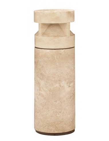 BALMA Udendørs bedlampe i travertin marmor & glas H54 cm 21W LED - Beige