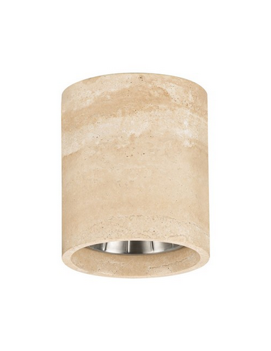 BALMA Udendørs loftlampe i travertin marmor Ø10,2 cm 10W LED - Beige