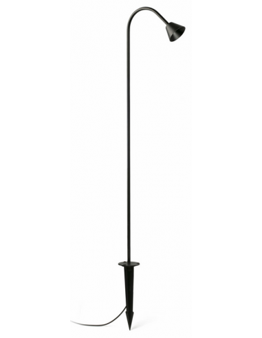 LILY Udendørs bedlampe på spyd i stål og glas H119 cm 1 x 3W COB LED - Sort