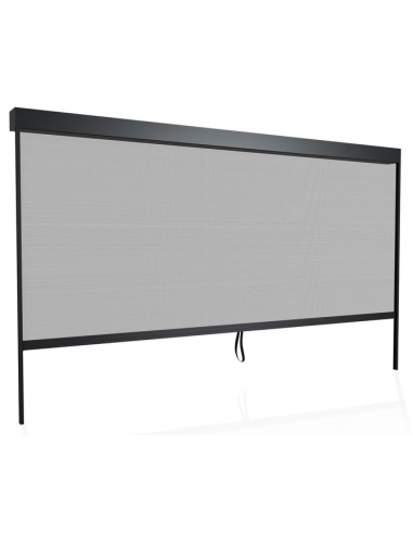 TAHITI Side til pavillon i tekstil og aluminium 400 cm - Antracit