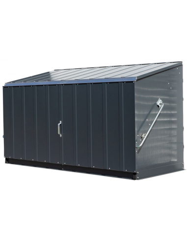 Trimetals Redskabsboks i stål og PVC H89-112 x B194 x D88 cm - Antracit