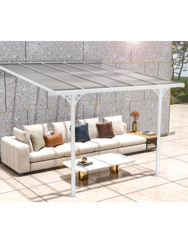 BRUCE Terrasseoverdækning i aluminium og polycarbonat 313 x 300 cm - Hvid