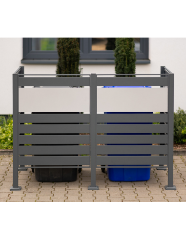 Westmann Planum Skraldespandsstativ i stål H120 x B170 x D90 cm - Grå/Antracit