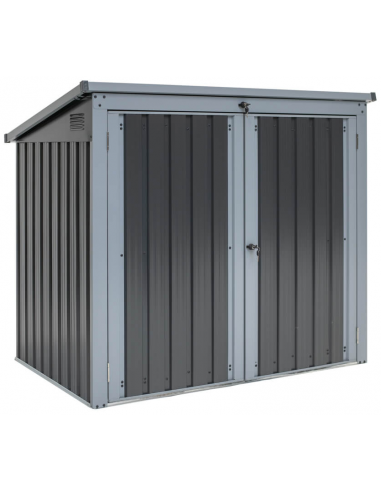 Westmann Skraldespandsskjuler i stål H134 x B158 x D101 cm - Alugrå/Antracit