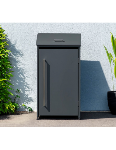 Westmann Moderna Skraldespandsskjuler i stål H135 x B72 x D83 cm - Antracit