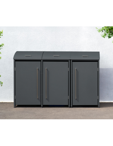 Westmann Moderna Skraldespandsskjuler i stål H135 x B211 x D83 cm - Antracit