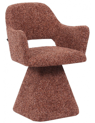 JOSH Spisebordsstol med drejefod i chenille H87,5 cm - Kobber
