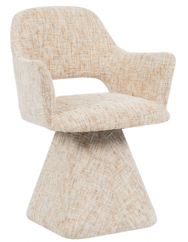 JOSH Spisebordsstol med drejefod i chenille H87,5 cm - Beige