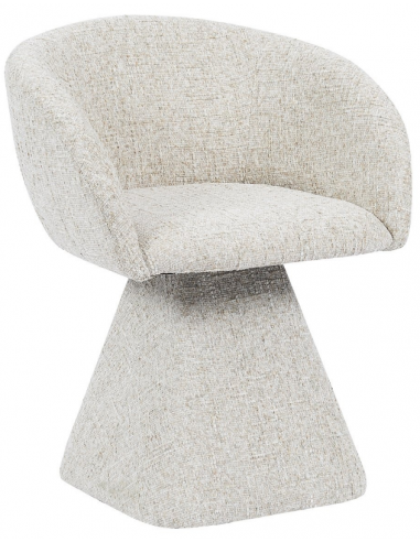 LENN Spisebordsstol med drejefod i chenille H82 cm - Taupe