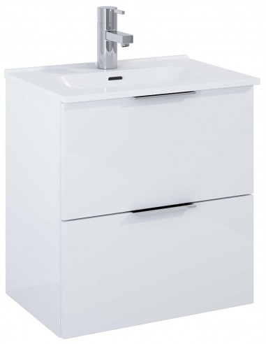 RONJA Komplet badmiljø i MDF og keramik H55,2 x B51,3 cm - Blank hvid