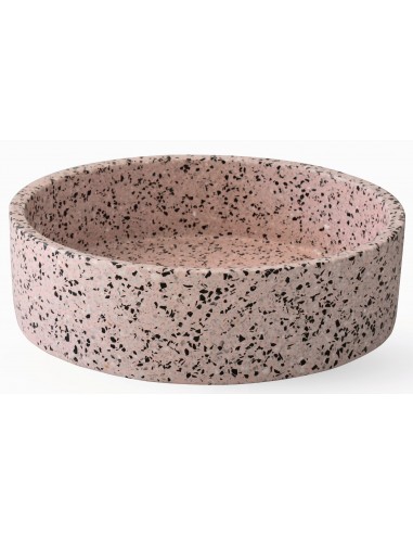 EOS Bordmonteret rund håndvask i terrazzo Ø38,2 cm - Pink terrazzo