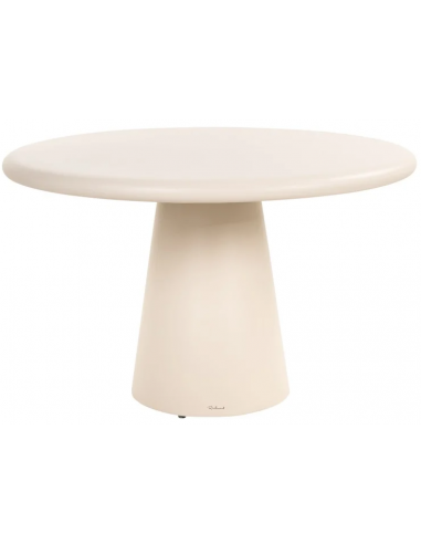 URBAN BLOOM Rundt spisebord i fiberakryl og beton Ø130 cm - Sandstenshvid