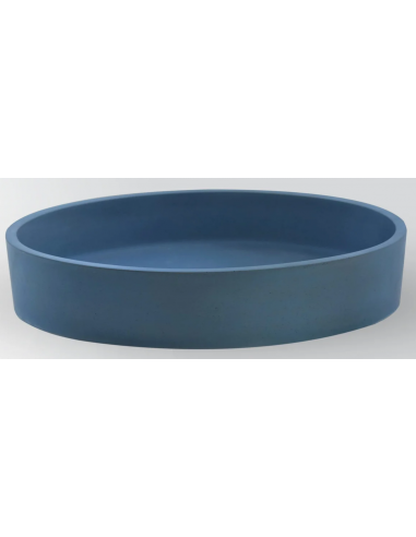 IRIS Bordmonteret oval håndvask i beton 49,8 x 34,8 cm - Dyb havblå