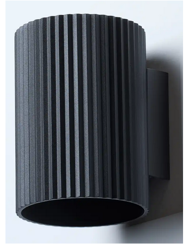 Sekvens up/down badeværelseslampe i aluminium H13 cm 2 x G9 LED - Sort