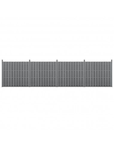 Komplet WPC Havehegn i aluminium og komposit H185 x B747 cm - Grå